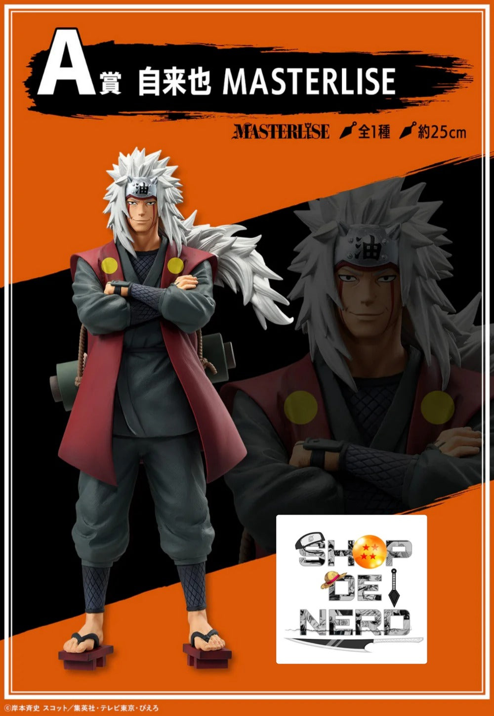 ICHIBAN   KUJI   NARUTO   SHIPPUDEN   -   LEGENDARY   THREE   NINJAS   -   A   PRIZE   -   JIRAYA   MASTERLISE