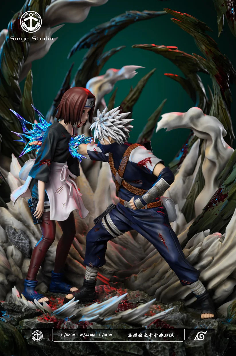 Surge Studio 1/7 Naruto Hatake Kakashi & Nohara Rin Statue W/ LED