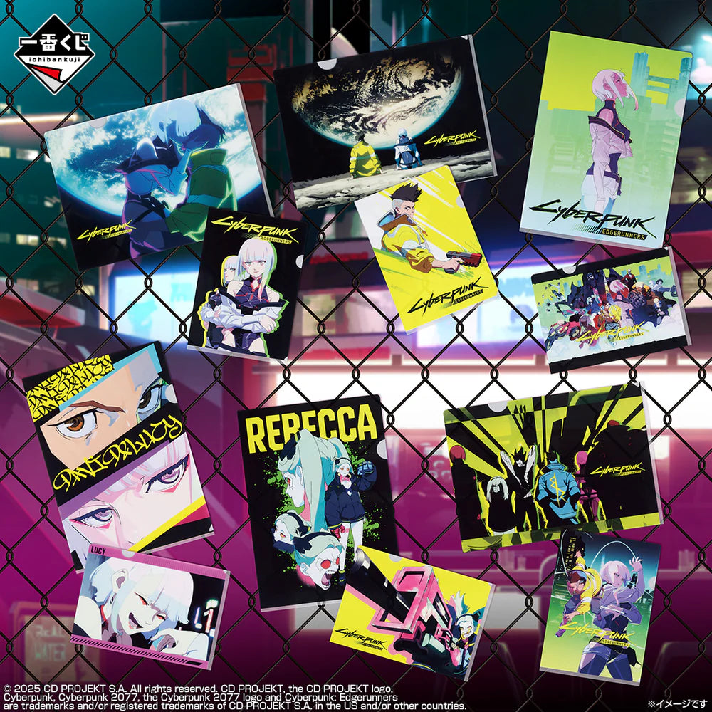 Ichiban   Kuji   Cyberpunk:   Edgerunners   -   E   Prize   Clear   Files   Complete   Set   of   6   Types