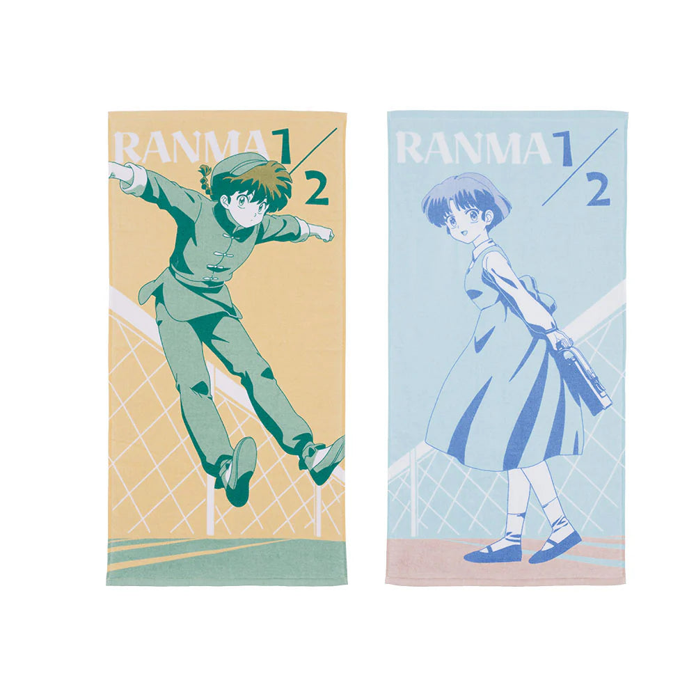 ICHIBAN   KUJI   TV   ANIME   RANMA   1/2   -   B   PRIZE   BATH   TOWEL   -   COMPLETE   SET   OF   2   TYPES