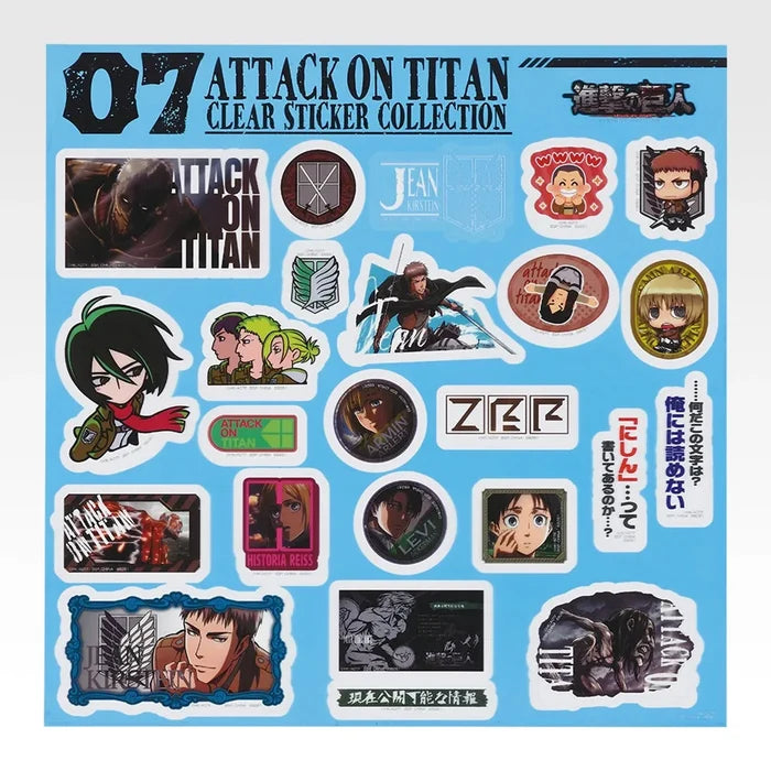 Ichiban   Kuji   Attack   on   Titan   Dedicate   Your   Heart   -   J   Prize   Sticker   Collection   (8   Types)
