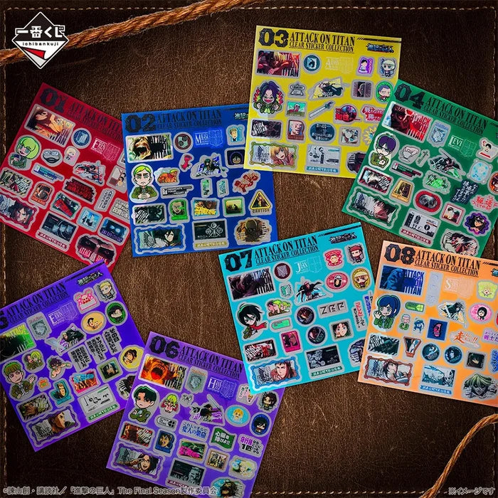 Ichiban   Kuji   Attack   on   Titan   Dedicate   Your   Heart   -   J   Prize   Sticker   Collection   (8   Types)