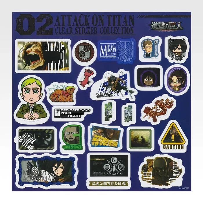 Ichiban   Kuji   Attack   on   Titan   Dedicate   Your   Heart   -   J   Prize   Sticker   Collection   (8   Types)
