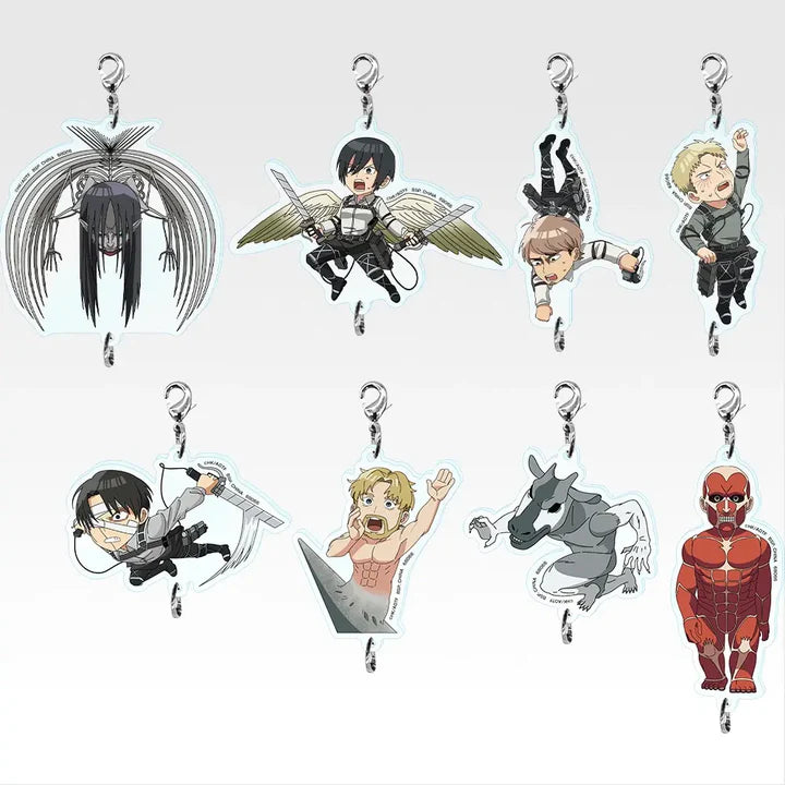 Ichiban   Kuji   Attack   on   Titan   Each   Person's   Determination   -   F   Prize   Connectable   Acrylic   Charms   Complete   Set   of   8   Types