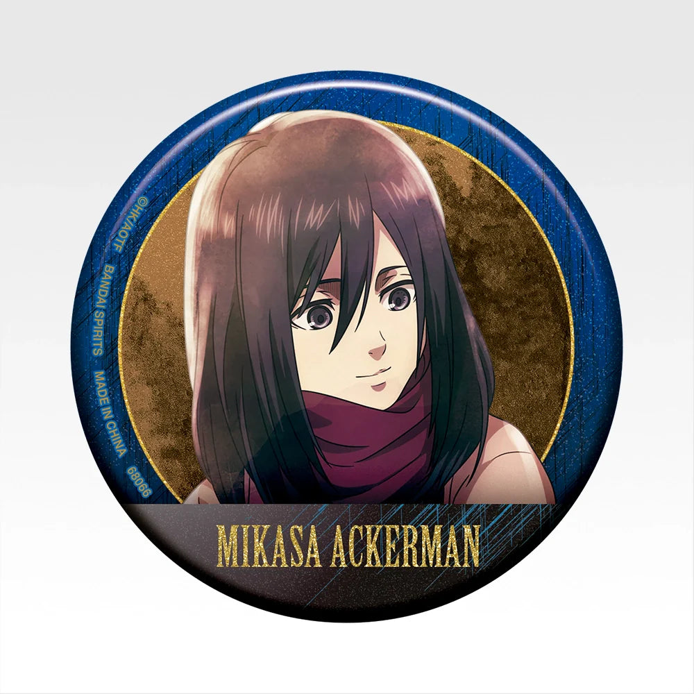 Ichiban   Kuji   Attack   on   Titan   Each   Person's   Determination   -   G   Prize   Metallic   Can   Badge   Complete   Set   of   8   Types