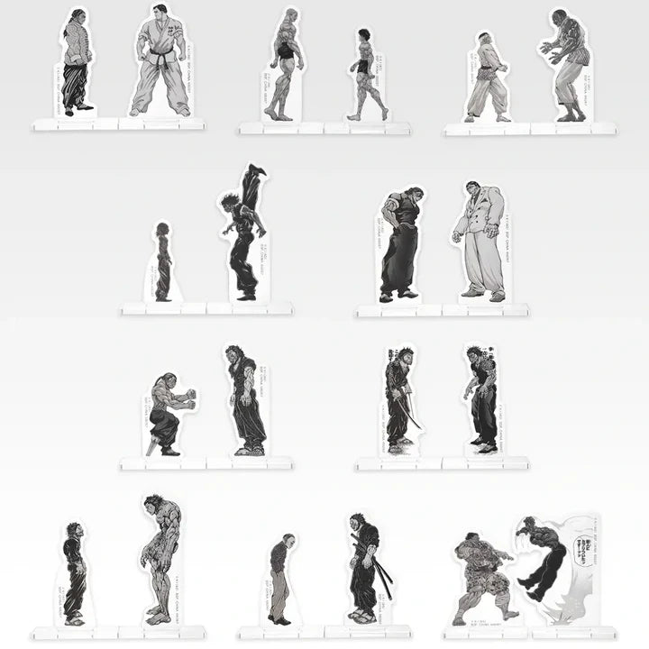 Ichiban   Kuji   Baki   the   Grappler   The   Great   Heartbeat   -   G   Prize   VS   Acrylic   Stands   Complete   Set   of   10   Types