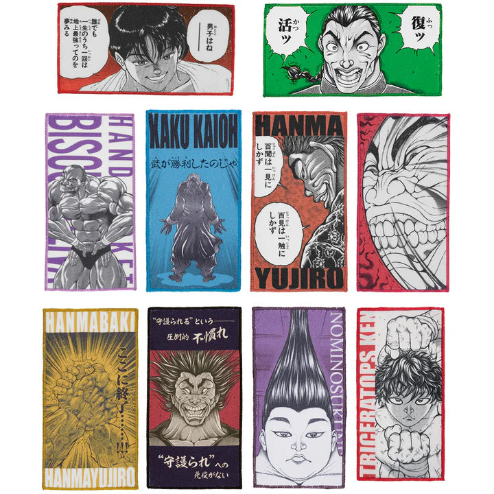 Ichiban   Kuji   Baki   the   Grappler   the   World   Can   Be   Changed   with   One   Fist   -   D   Prize   Towel   Collection   Complete   Set   of   10   Types