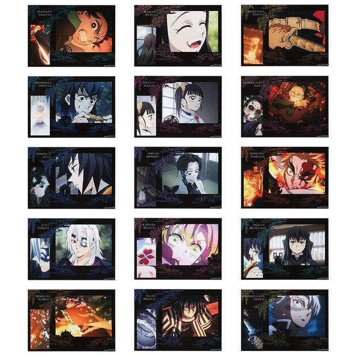 Ichiban   Kuji   Demon   Slayer   Kimetsu   no   Yaiba   Upper   Rank   Three   -   H   Prize   Mini   Visual   Poster   Complete   Set   of   15   Types