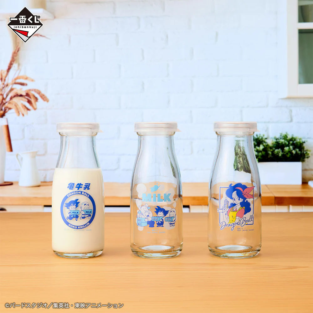 Ichiban   Kuji   Dragon   Ball   Fantastic   Adventure   -   E   Prize:   Milk   Bottle   Glass   Complete   Set   3   Types