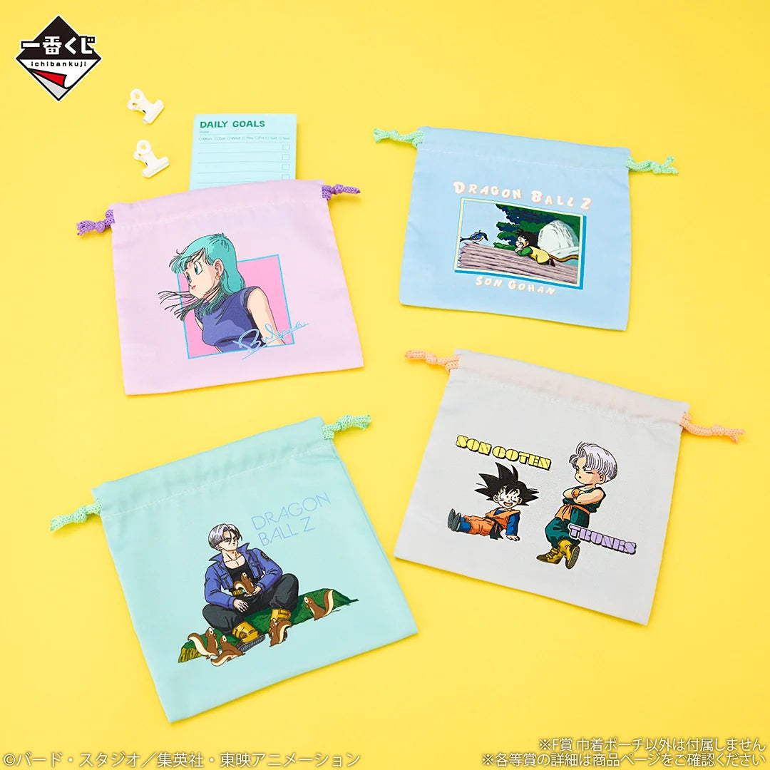 Ichiban   Kuji   Dragon   Ball   Fantastic   Adventure   2   -   F   Prize   Drawstring   Pouch   Complete   Set   of   4   Types