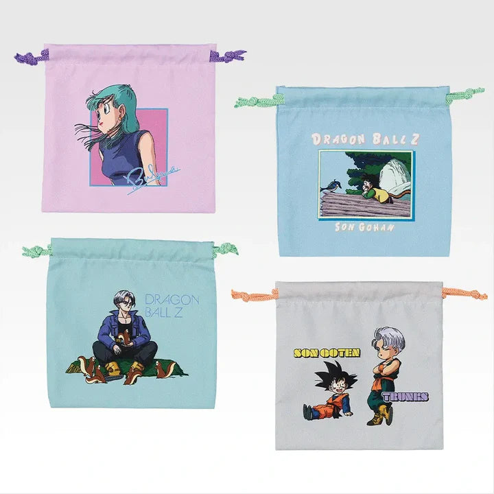 Ichiban   Kuji   Dragon   Ball   Fantastic   Adventure   2   -   F   Prize   Drawstring   Pouch   Complete   Set   of   4   Types