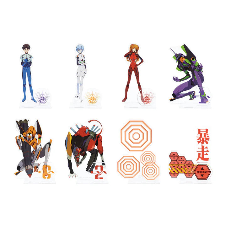 Ichiban   Kuji   Evangelion   Operation   Yamato   -   F   Prize   Layered   Acrylic   Stand   Complete   Set   of   8   Types