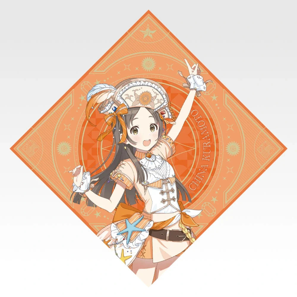 Ichiban   Kuji   Gakuen   Idolmaster   Part   6   -   F   Prize   Original   Illustration   Bandana   Towels   Complete   Set   Of   13   Types
