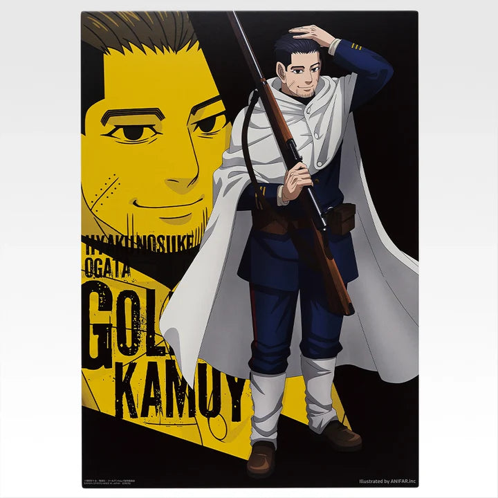 Ichiban   Kuji   Golden   Kamuy   Gold   Nugget   Scramble   -   D   Prize   Illustration   Board   Complete   Set   of   3   Types
