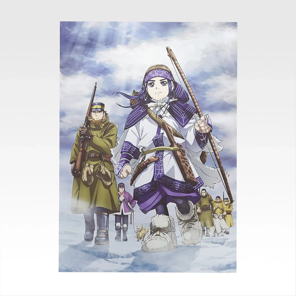 Ichiban   Kuji   Golden   Kamuy   Gold   Nugget   Scramble   -   I   Prize   Visual   Sheet   Complete   Set   of   12   Types