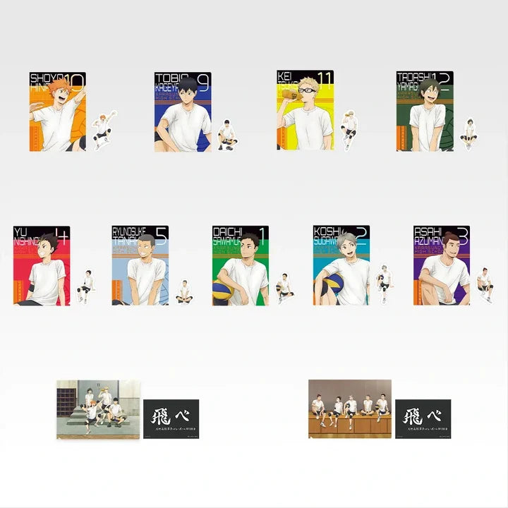 Ichiban   Kuji   Haikyu!!   Karasuno's   Future   -   J   Prize   Clear   File   &   Sticker   Set   Complete   Set   of   11   Types