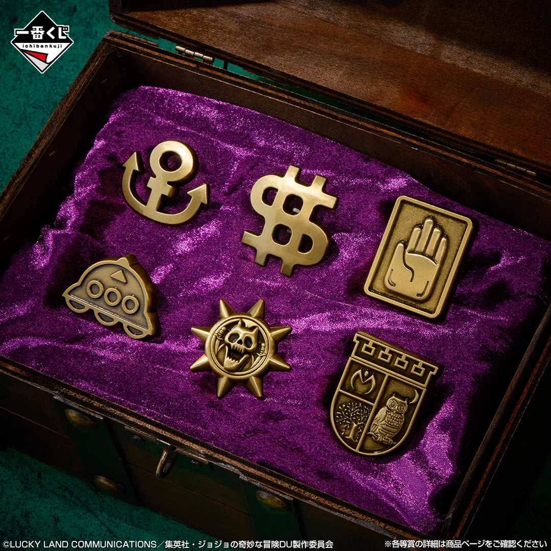 Ichiban   Kuji   JoJo's   Bizarre   Adventure   Diamond   is   Unbreakable   STAND   RUSH!   -   H   Prize   Metal   Pin   Collection   Complete   Set   of   6   Types