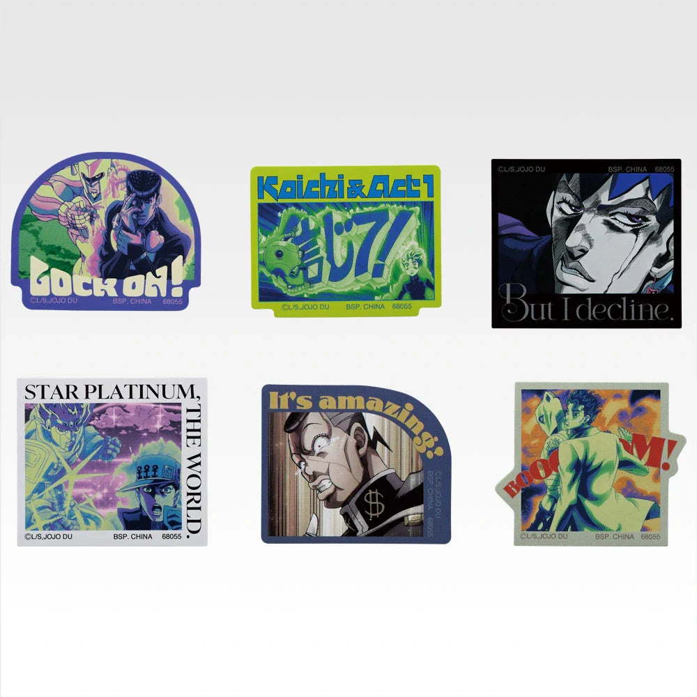 Ichiban   Kuji   JoJo's   Bizarre   Adventure   Diamond   is   Unbreakable   STAND   RUSH!   -   J   Prize   Sticker   Collection   Complete   Set   of   10   Types