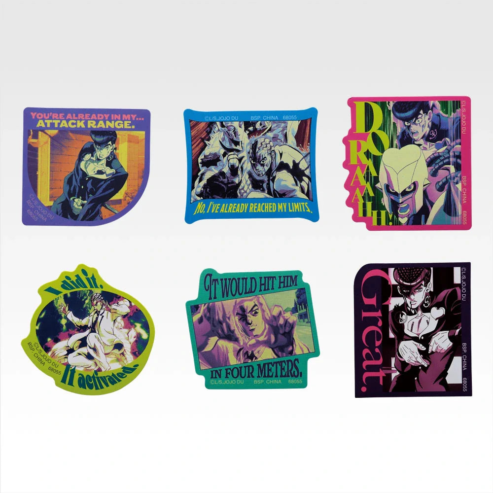 Ichiban   Kuji   JoJo's   Bizarre   Adventure   Diamond   is   Unbreakable   STAND   RUSH!   -   J   Prize   Sticker   Collection   Complete   Set   of   10   Types