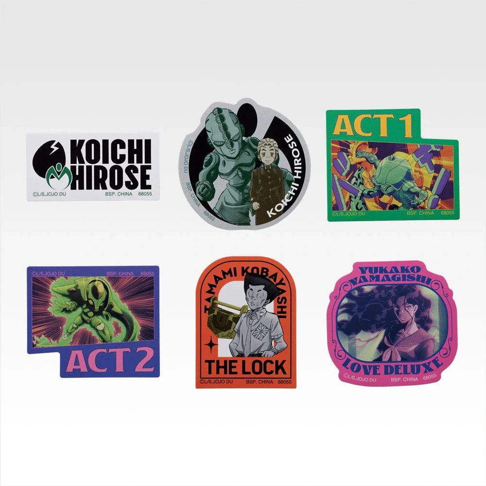 Ichiban   Kuji   JoJo's   Bizarre   Adventure   Diamond   is   Unbreakable   STAND   RUSH!   -   J   Prize   Sticker   Collection   Complete   Set   of   10   Types