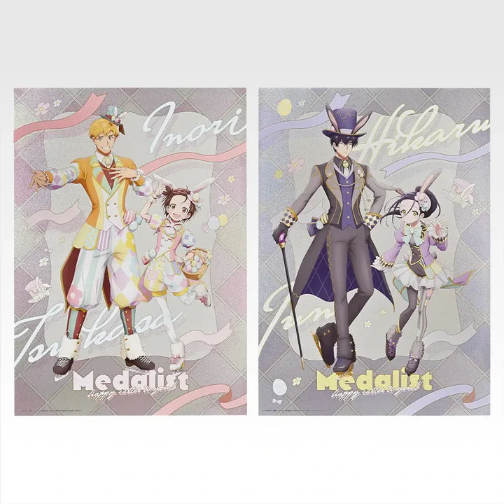 Ichiban   Kuji   Medalist   Tv   Anime   Medalist   -   C   Prize   Metallic   Sheet   Complete   Set   of   2   Types
