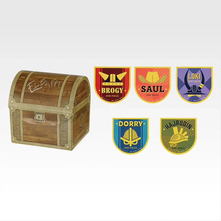 Ichiban   Kuji   One   Piece   Elbaf   Arc   Giant   Bash!!   Vol.1   -   G   Prize   Treasure   Chest   Sticker   Set