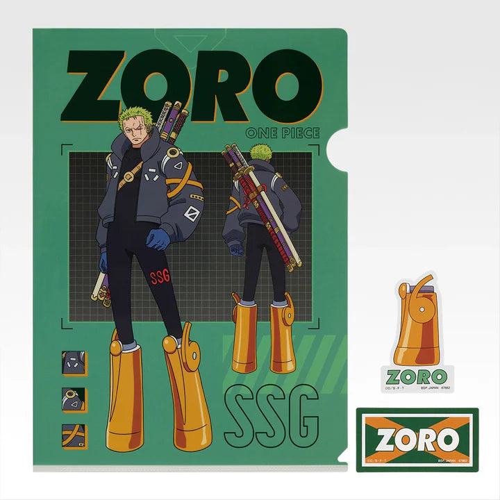 Ichiban   Kuji   One   Piece   Future   Island   Egghead   Burst   of   Energy   -   K   Prize   Clear   File   &   Sticker   Complete   Set   of   13   Types