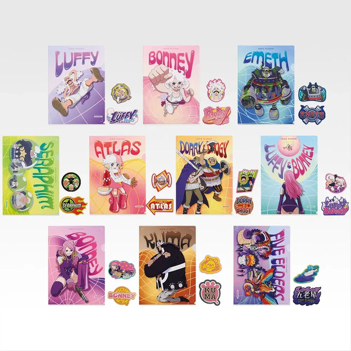 Ichiban   Kuji   One   Piece   The   Future   We   Envision   -   I   Prize   Clear   File   &   Sticker   Complete   Set   of   10   Types