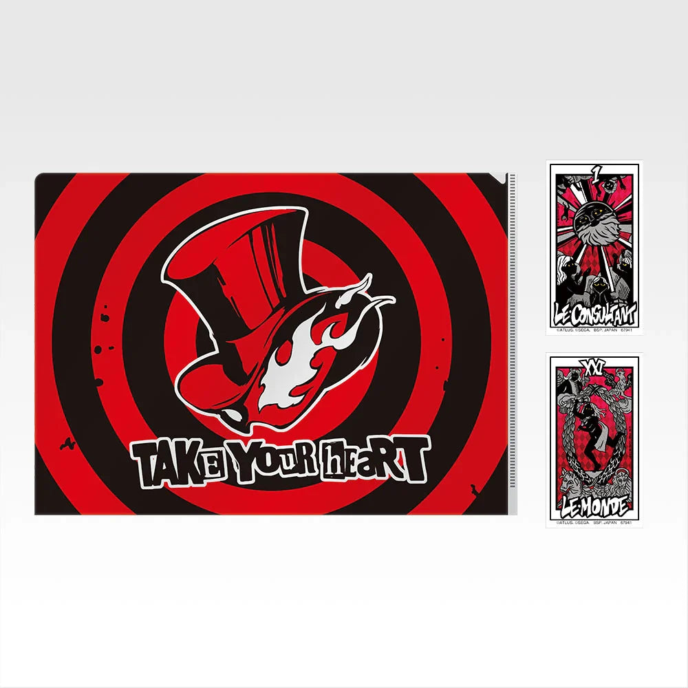 Ichiban   Kuji   Persona   5   Royal   -   H   Prize   Clear   File   and   Sticker   Collection   Complete   Set   of   12   Types