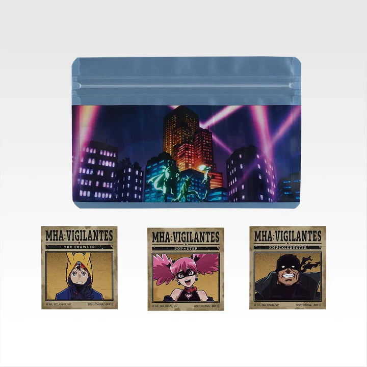 Ichiban   Kuji   Vigilantes   My   Hero   Academia   ILLEGALS   -   H   Prize   Zipper   Bag   &   Stickers   Complete   Set   of   10   Types