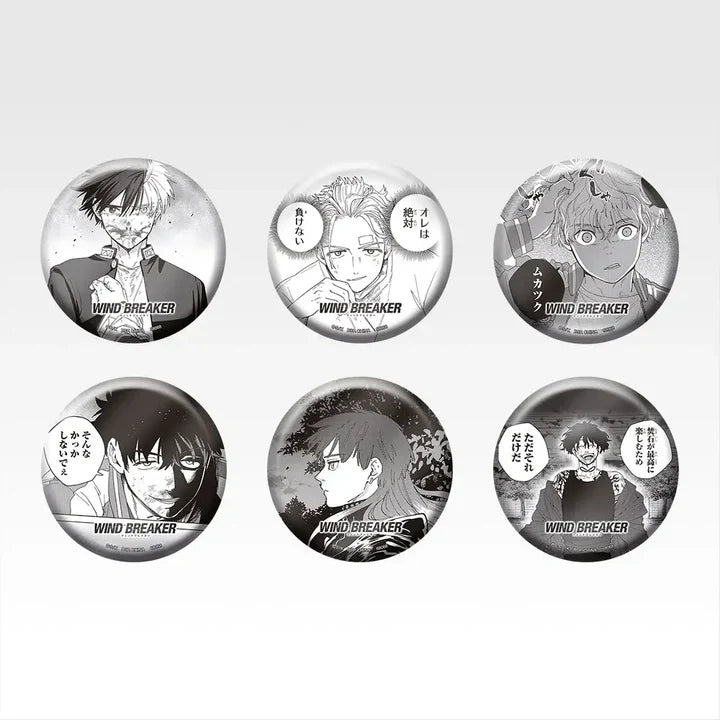 Ichiban   Kuji   Wind   Breaker   5th   Anniversary   of   the   Original   Work   -   E   Prize   Can   Badge   Complete   Set   of   6   Types