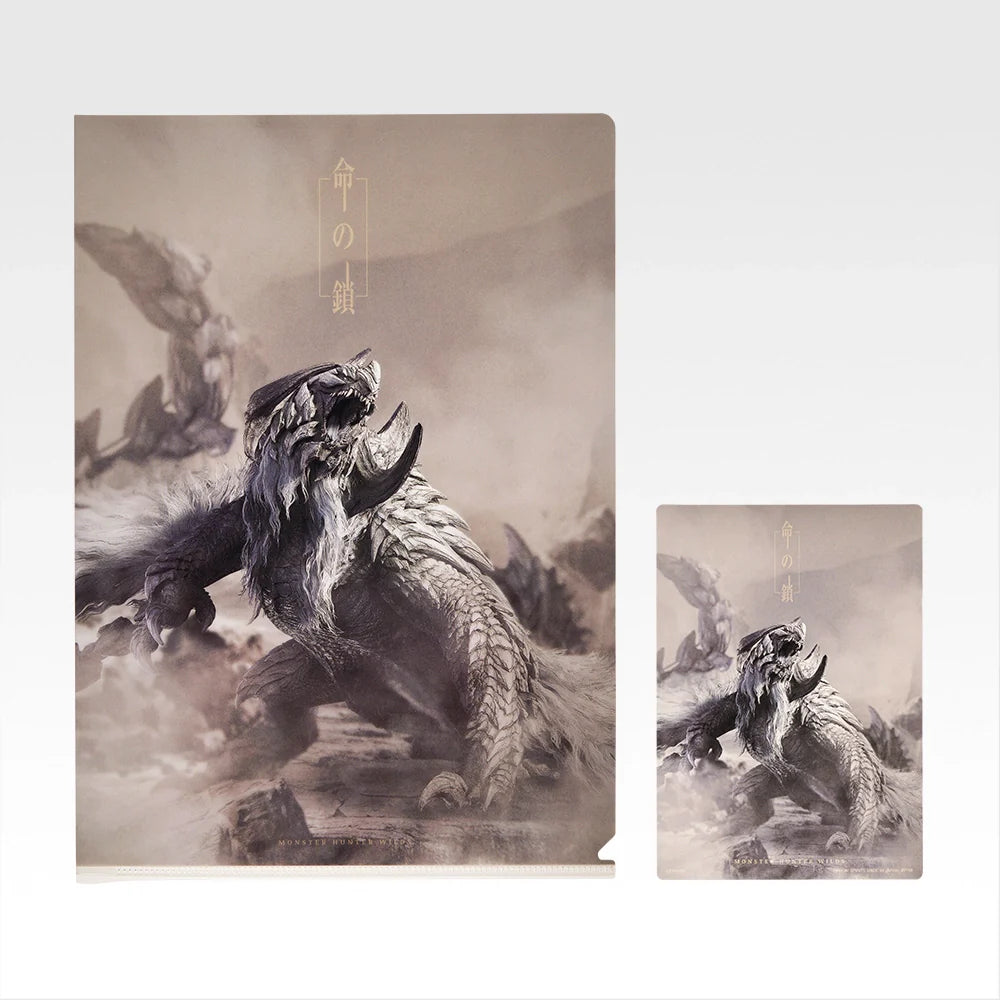 Ichiban   Kuji   Monster   Hunter   Wilds   -   G   Prize   Clear   Files   &   Stickers   Complete   Set   of   9   Types