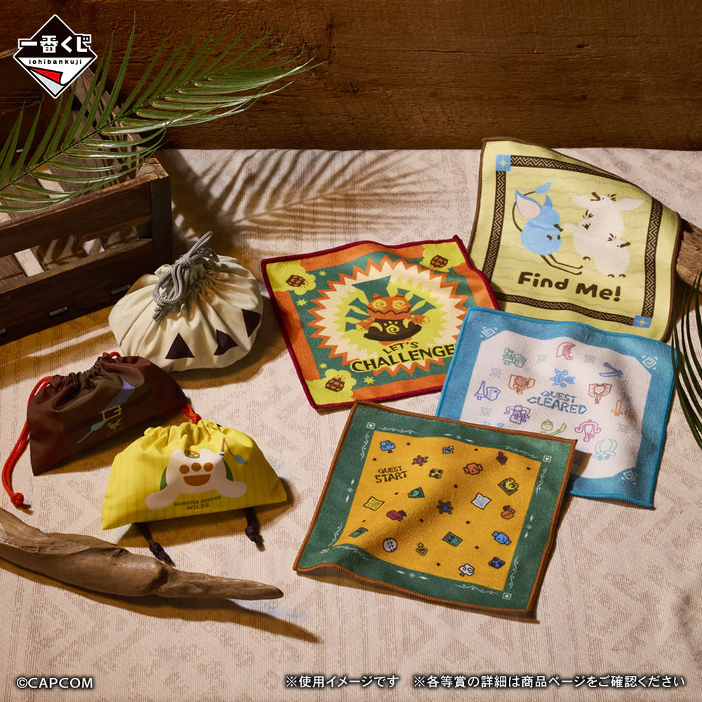 Ichiban   Kuji   Monster   Hunter   Wilds   -   E   Prize   Bag   Collection   Complete   Set   of   5   Types