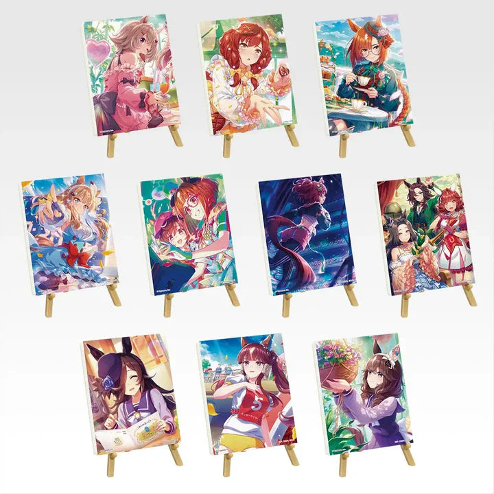 Ichiban   Kuji   Uma   Musume   Pretty   Derby   13th   Edition   -   G   Prize   Mini   Plates   With   Easel   Complete   Set   of   10   Types