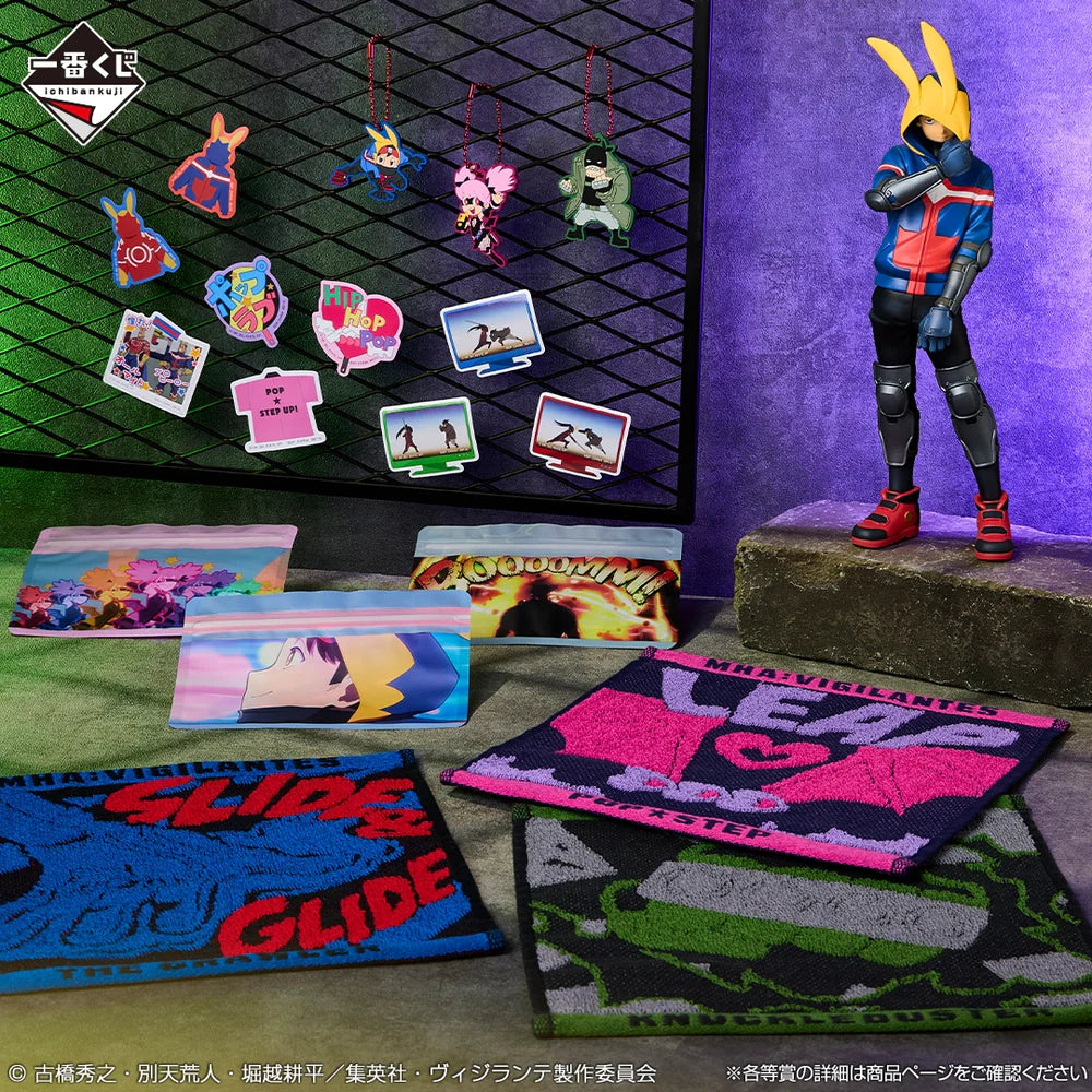 Ichiban   Kuji   Vigilantes   My   Hero   Academia   ILLEGALS   -   H   Prize   Zipper   Bag   &   Stickers   Complete   Set   of   10   Types