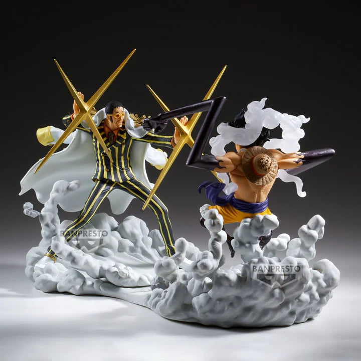 One   Piece   Spectacular   Battle   Scenery   -   Monkey   D.   Luffy   Gear   4 and Borsalino