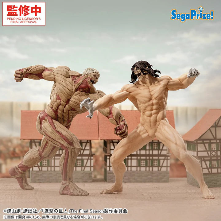 [Special   Bundle]   Attack   on   Titan   GigantiX   Figure   -   Eren   Yaeger   VS   Reiner   Braun   Titan   Ver.