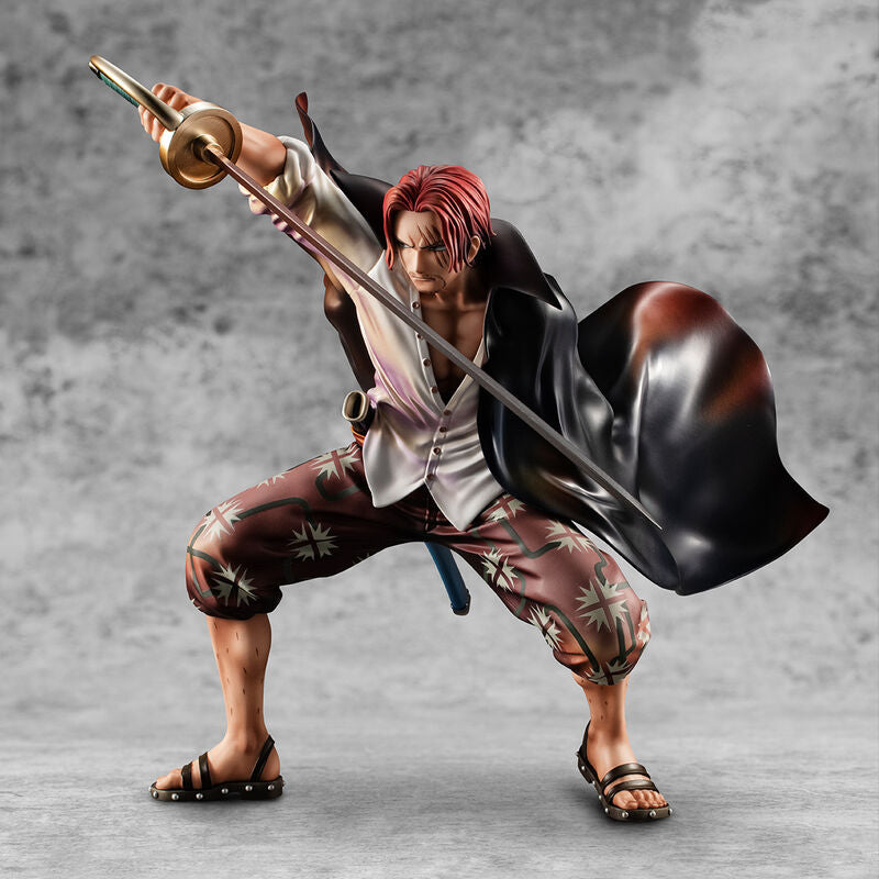 Megahouse Shanks Ricordi di riproduzione dai capelli rossi Figura di un pezzo 21,5 cm