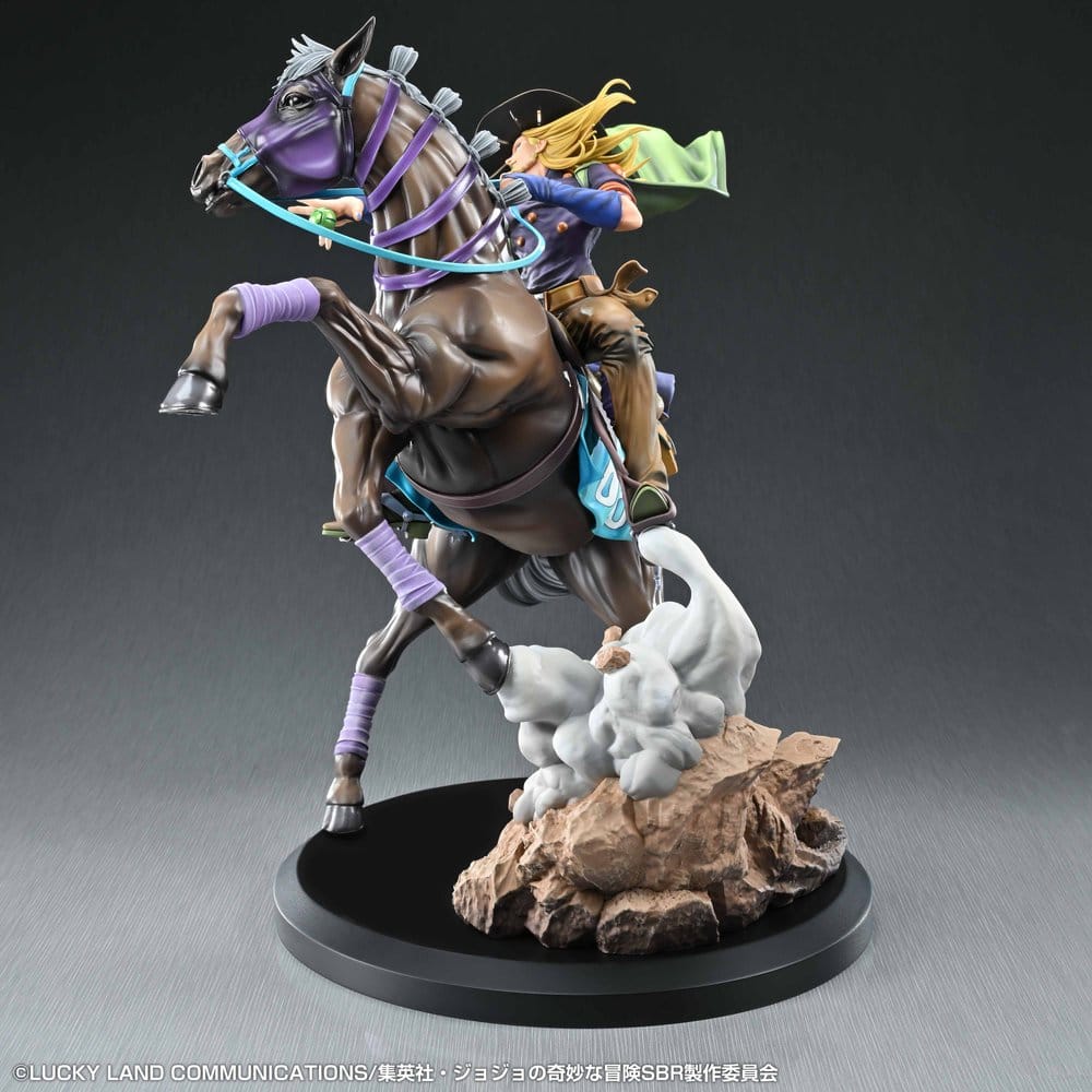Jojo's Bizarre Adventure Part.VII Steel Ball Run Super Action Statue - Gyro Zeppeli & Valkyrie