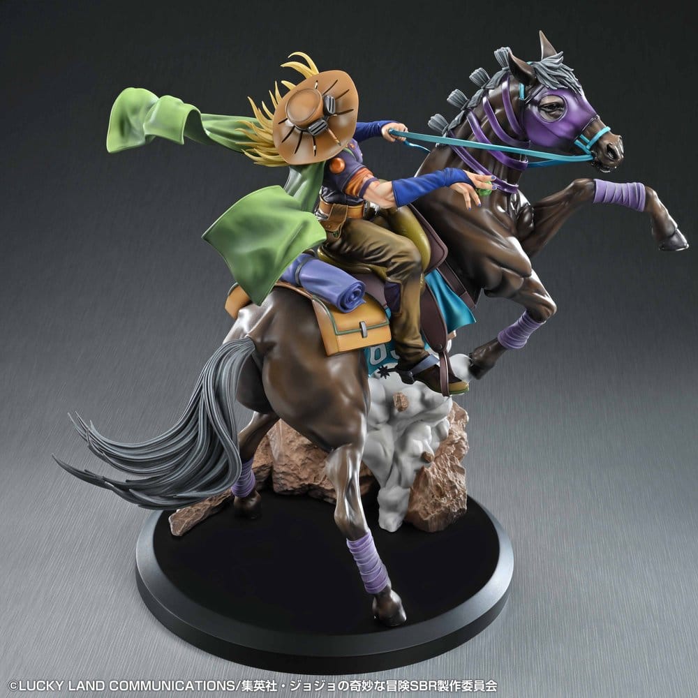 Jojo's Bizarre Adventure Part.VII Steel Ball Run Super Action Statue - Gyro Zeppeli & Valkyrie