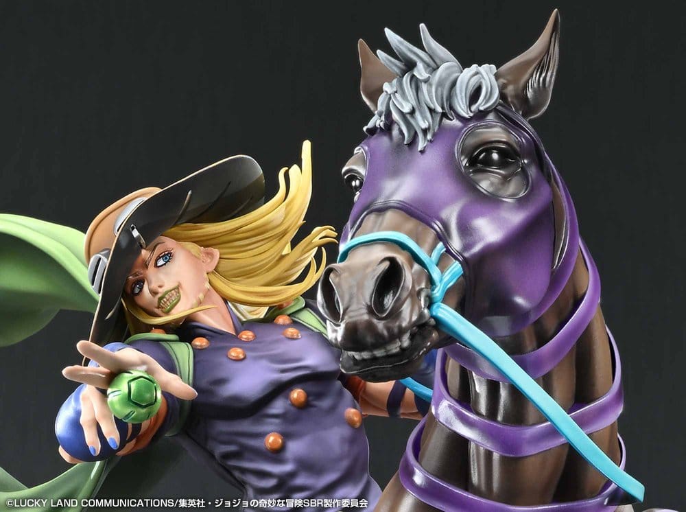 Jojo's Bizarre Adventure Part.VII Steel Ball Run Super Action Statue - Gyro Zeppeli & Valkyrie