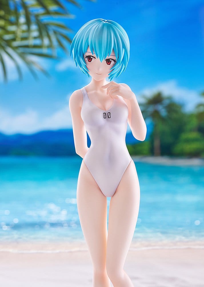 Evangelion:   Rebuild   Pop   Up   Parade   -   Ayanami   Rei   L   Size   Figure   Beach   Queens   One   Piece   Style   Ver.